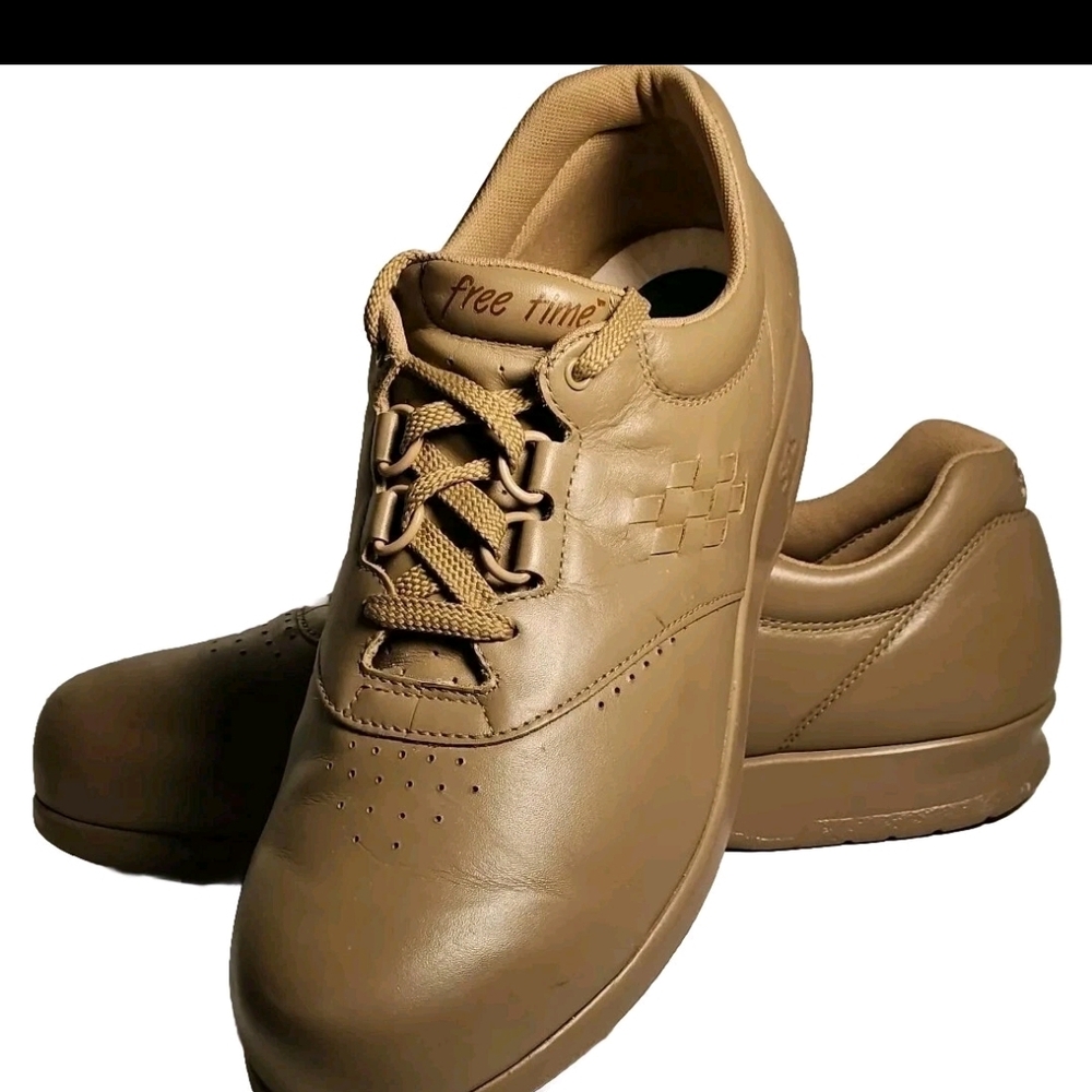 SAS Shoe Leather Women 11M Tan Athletic Cottage Walk  USA Comfort Diabetic [3A]